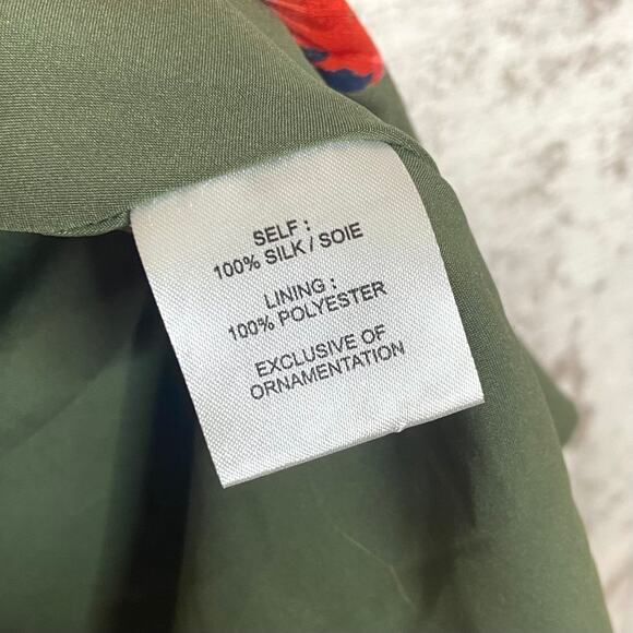 Tanya Taylor Rhett Floral Silk Dress in Green/Pink - Picture 5 of 5